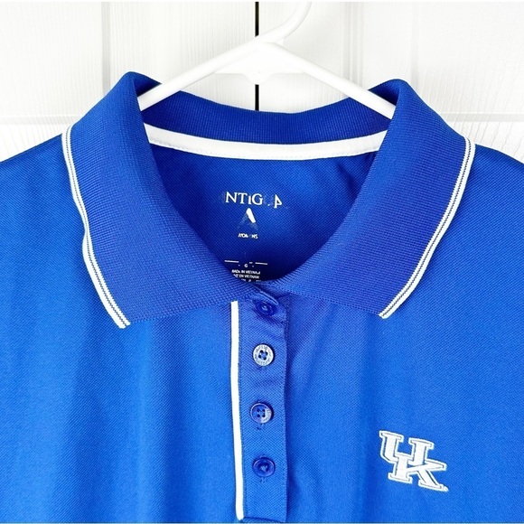 Antigua Embroidiered UK Wildcats Logo Short Sleeve Polo Shirt - Picture 3 of 9